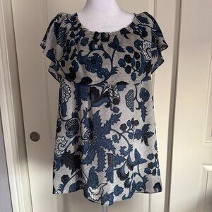 Michael Kors 100% Silk Sleeveless/Off the Shoulder Top, Size Large